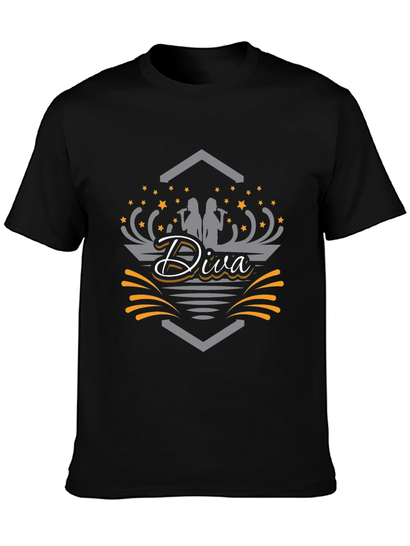Black Diva Music T-Shirt view 3