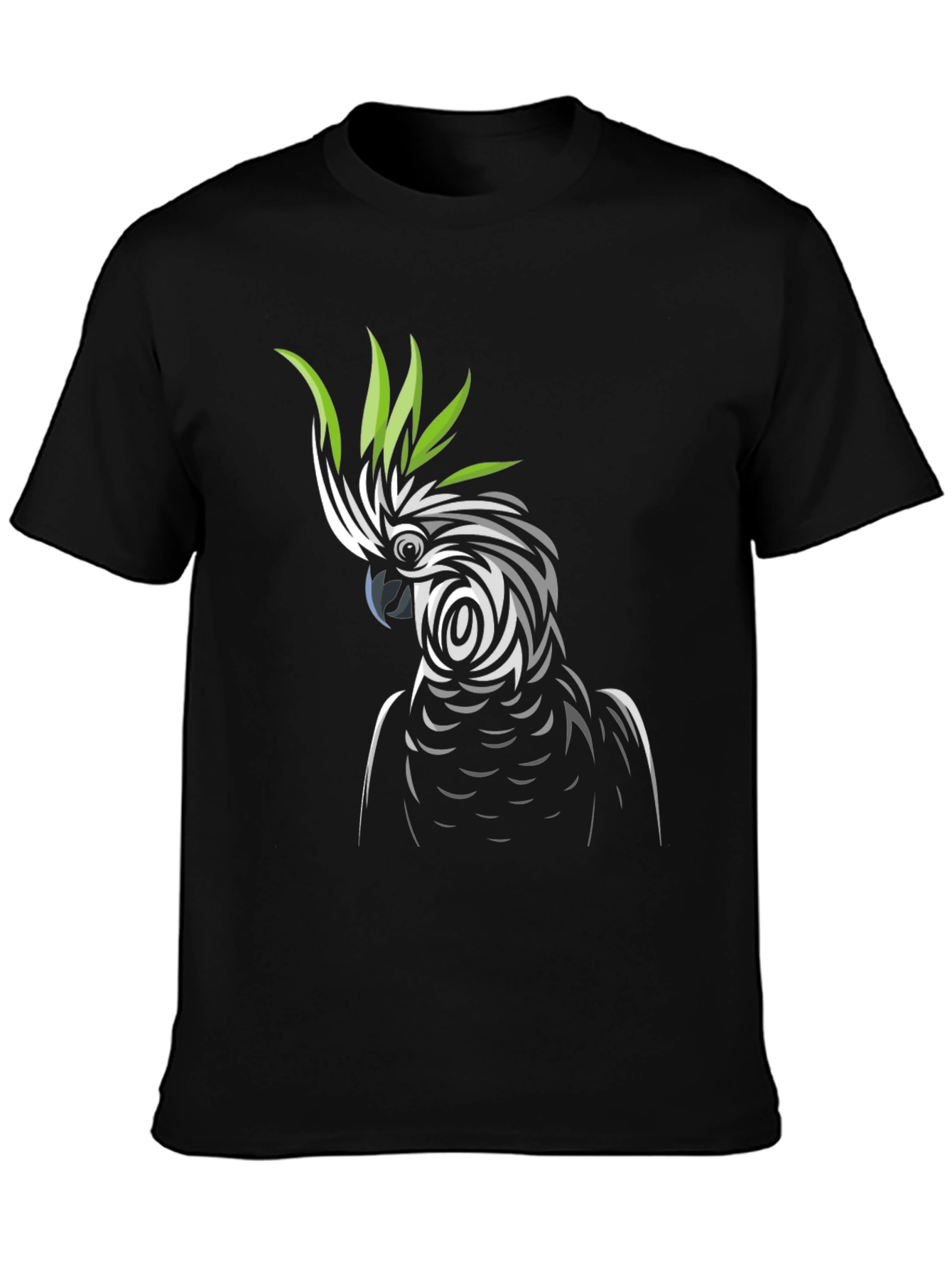 Black Cockatoo Graphic Tee - Stylish Black T-Shirt view 3