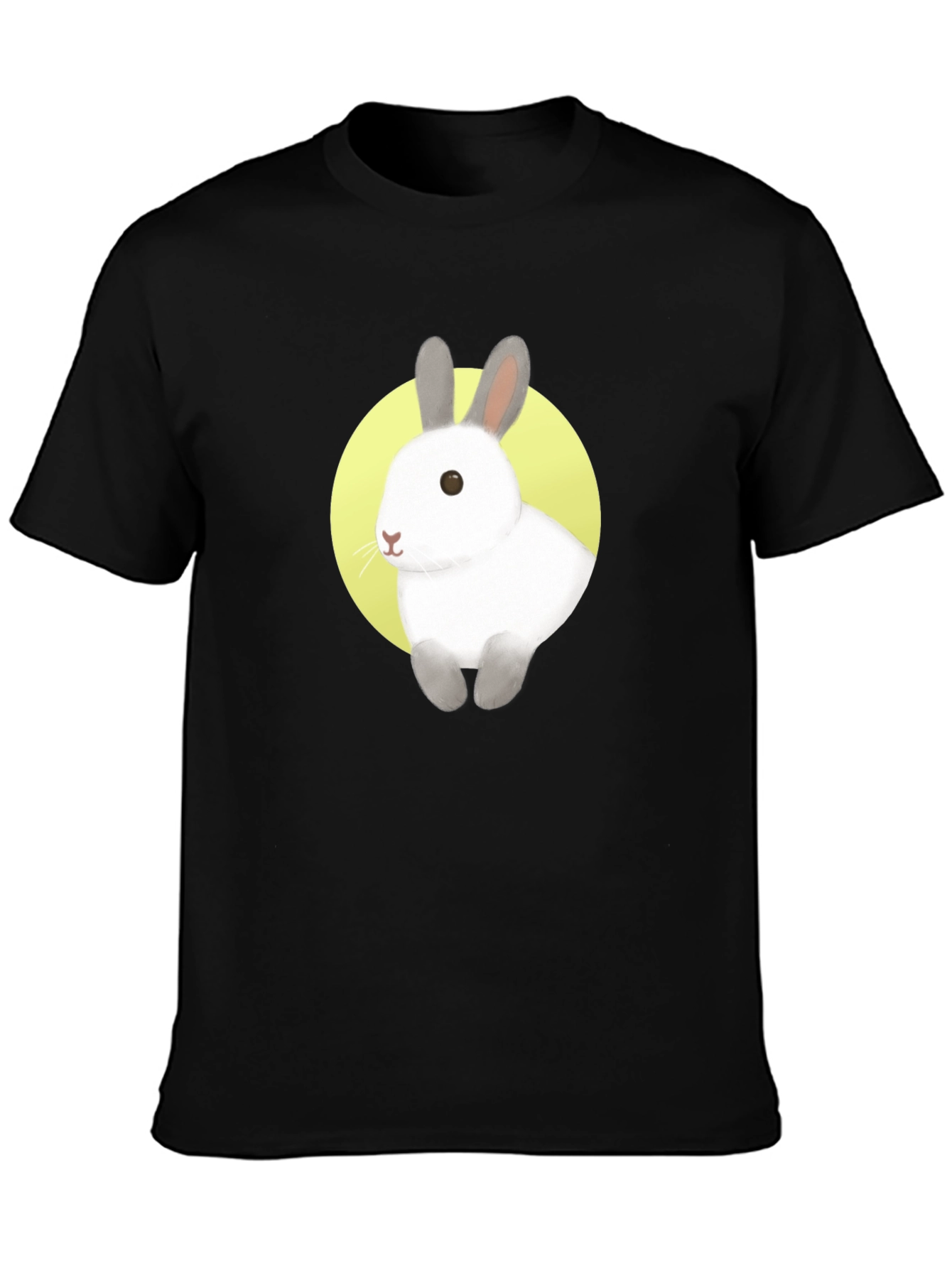 Black Rabbit Graphic T-Shirt - Black Cotton Blend view 3