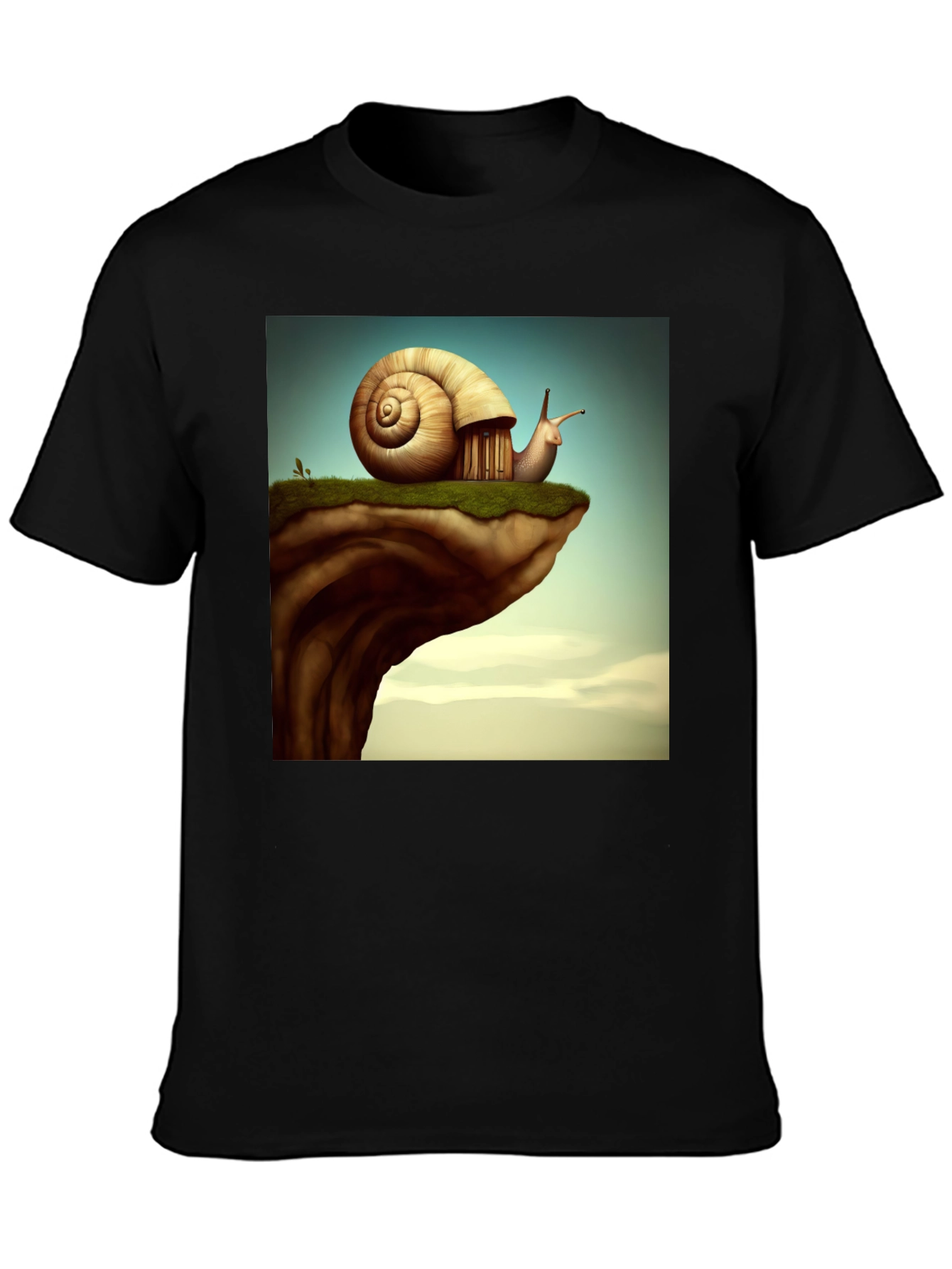 Black Snail House Cliff Edge T-Shirt view 3
