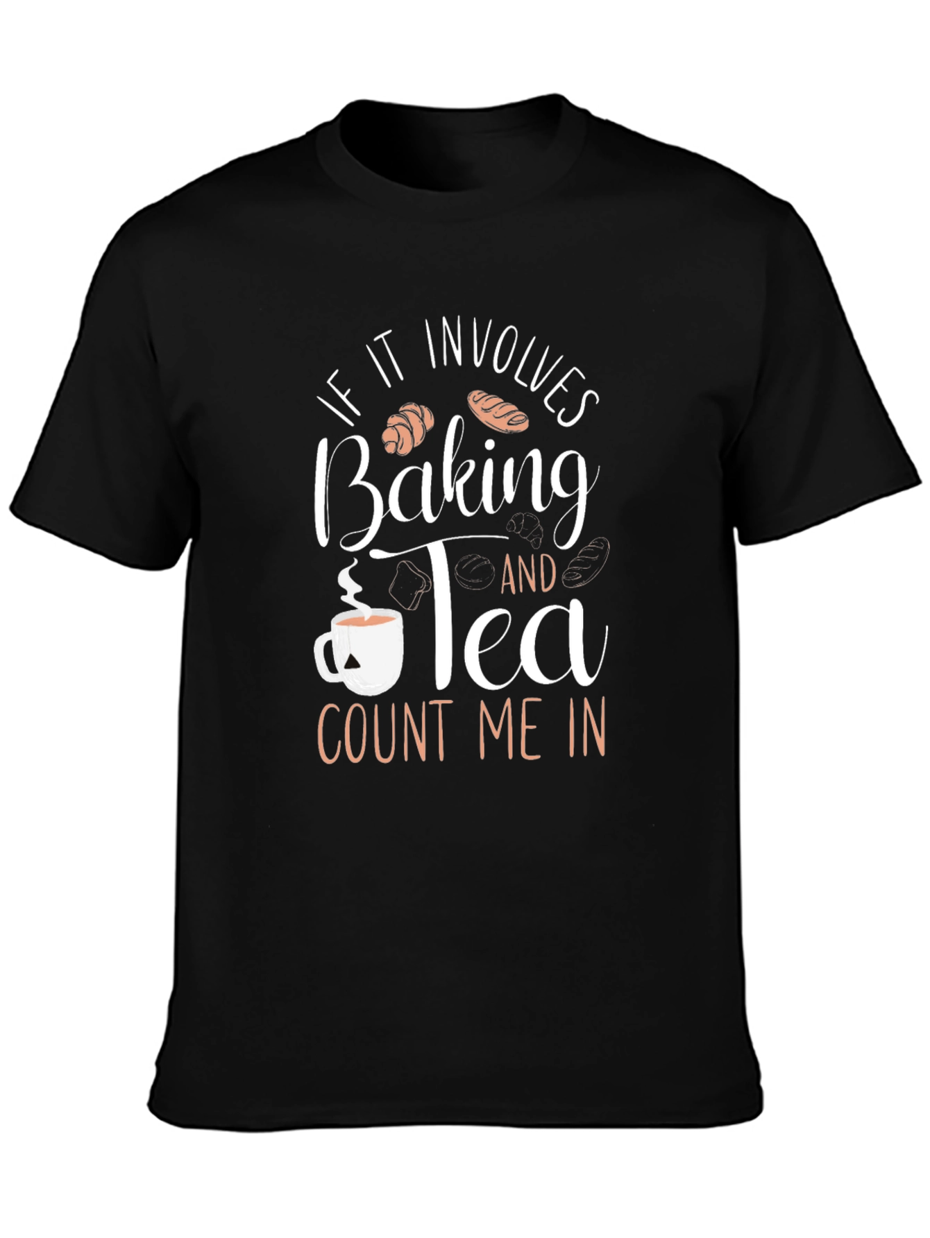Black Baking and Tea Graphic T-Shirt - Count Me In view 3