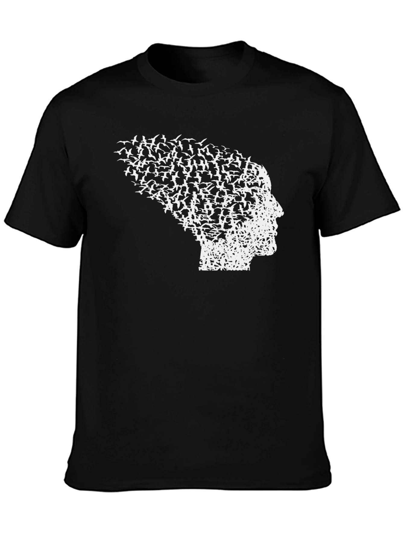 Black Bird Silhouette Graphic Tee - Black view 3