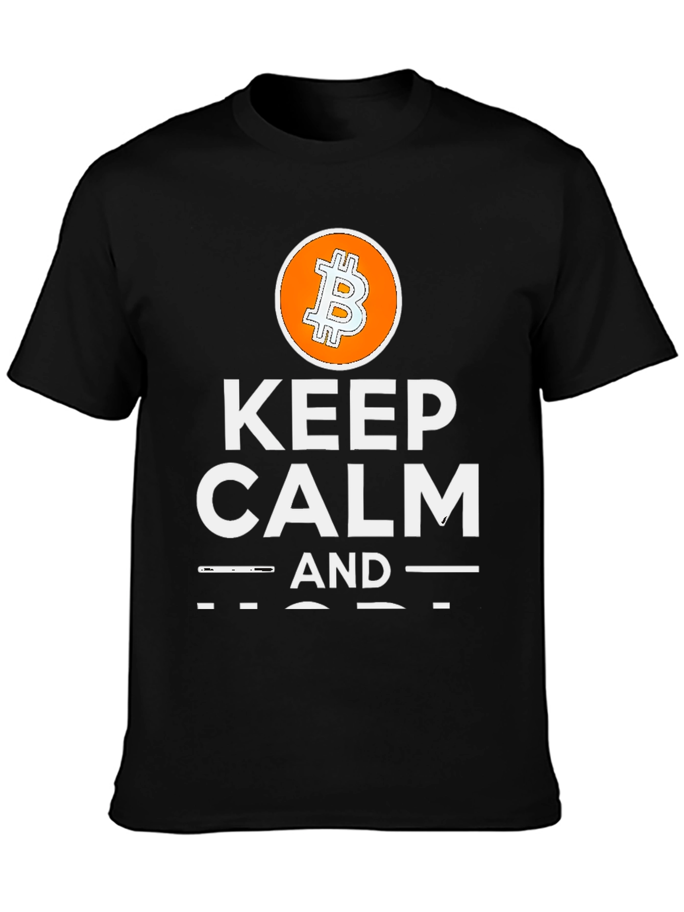 Black Keep Calm and Bitcoin T-Shirt view 3