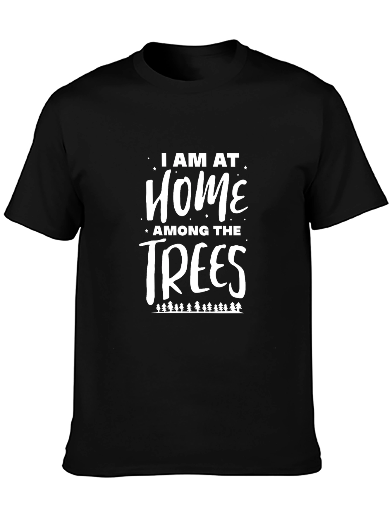 Black I Am At Home Among The Trees Graphic Tee view 3