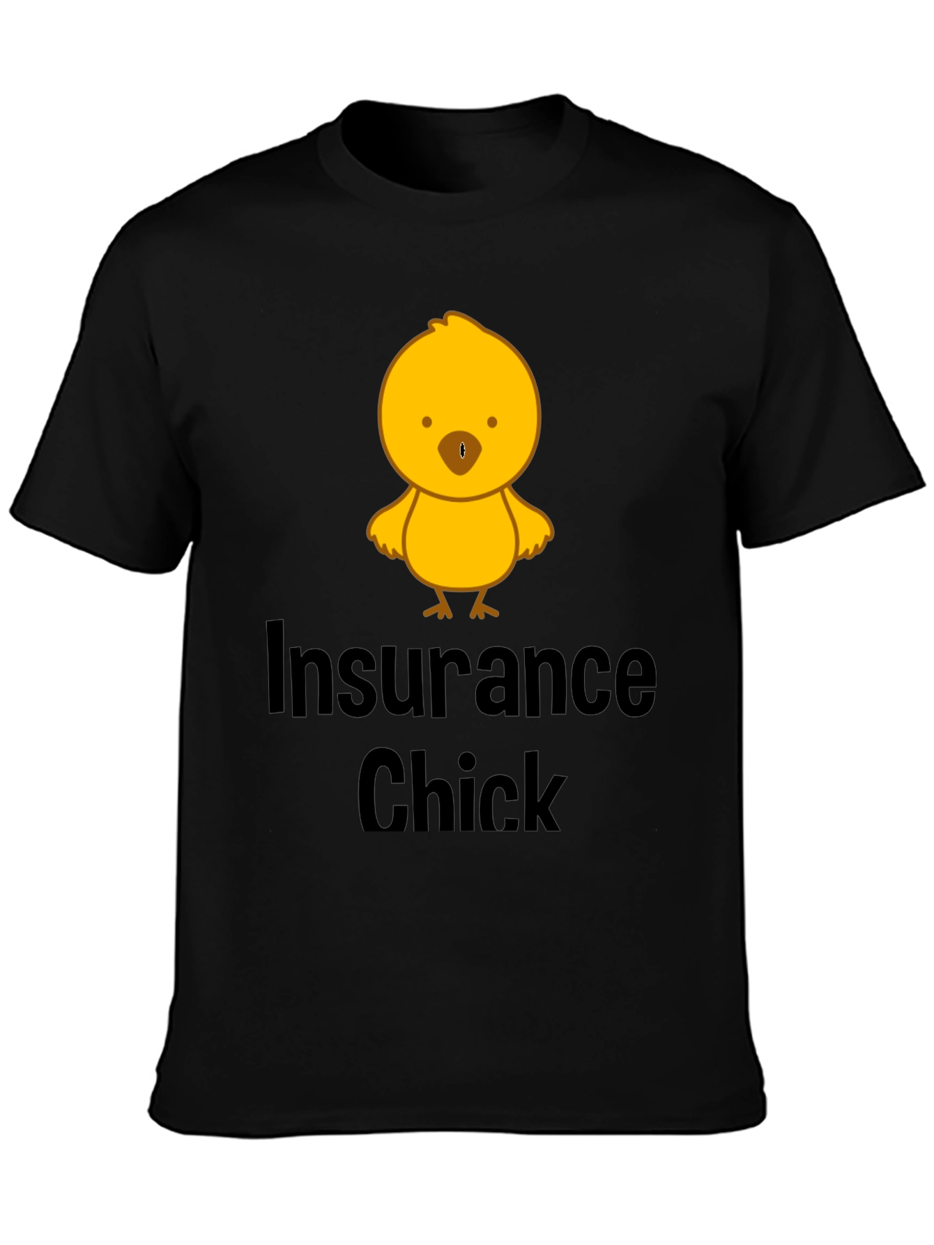 Black Insurance Chick T-Shirt - Funny & Unique Design view 3