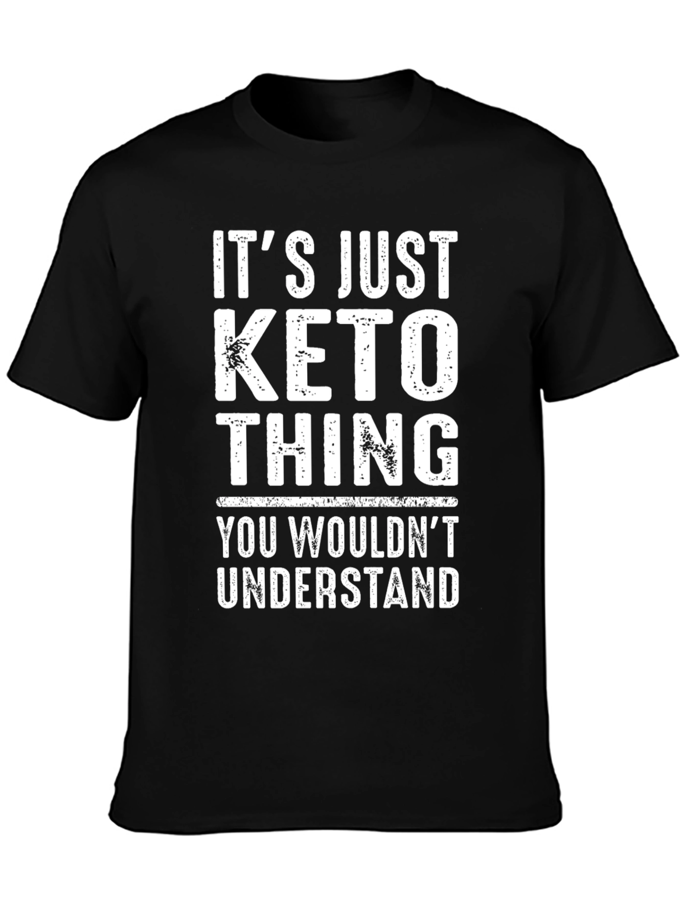 Black It's Just A Keto Thing T-Shirt view 3