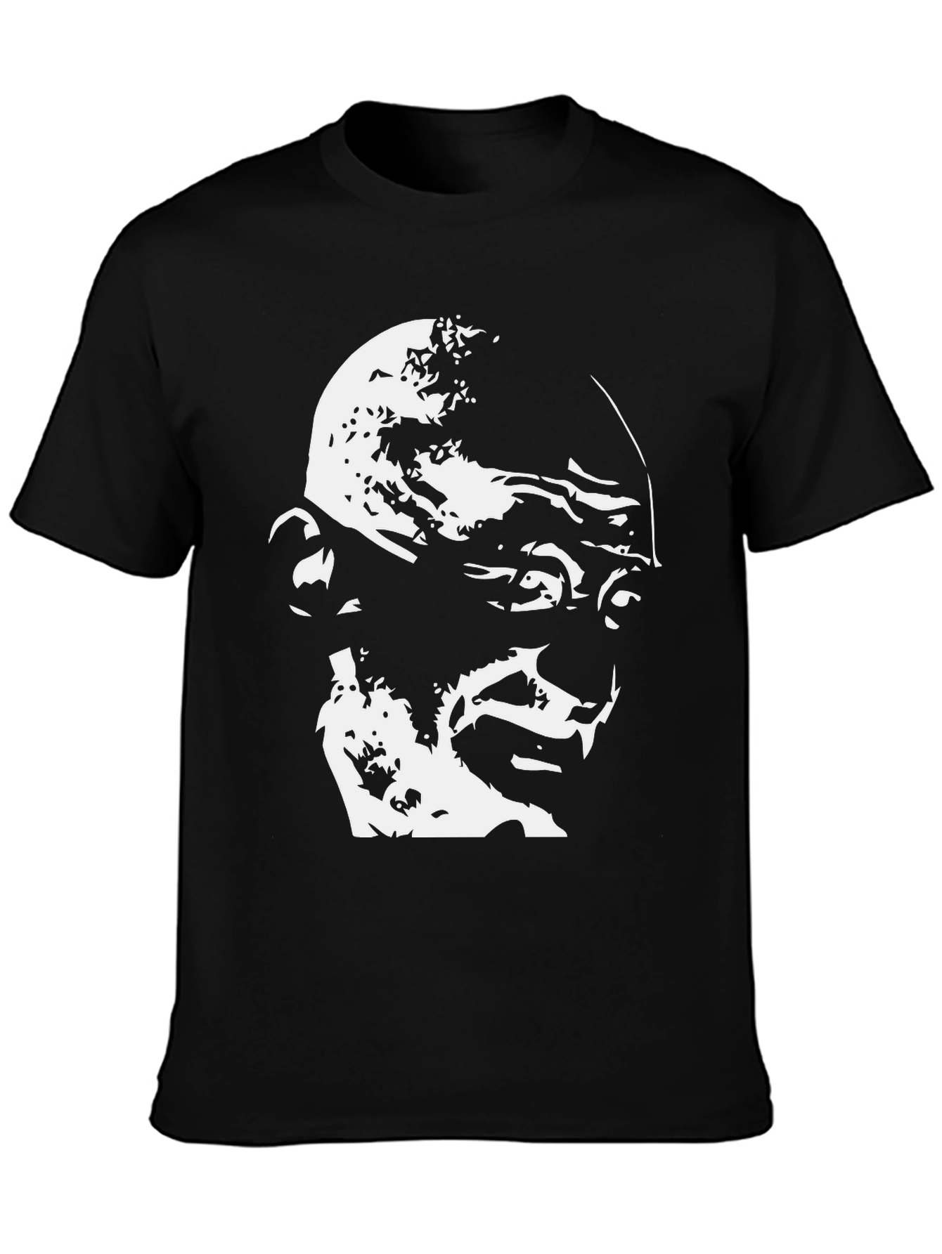 Gandhi Graphic T-Shirt - Black Cotton Tee - 3