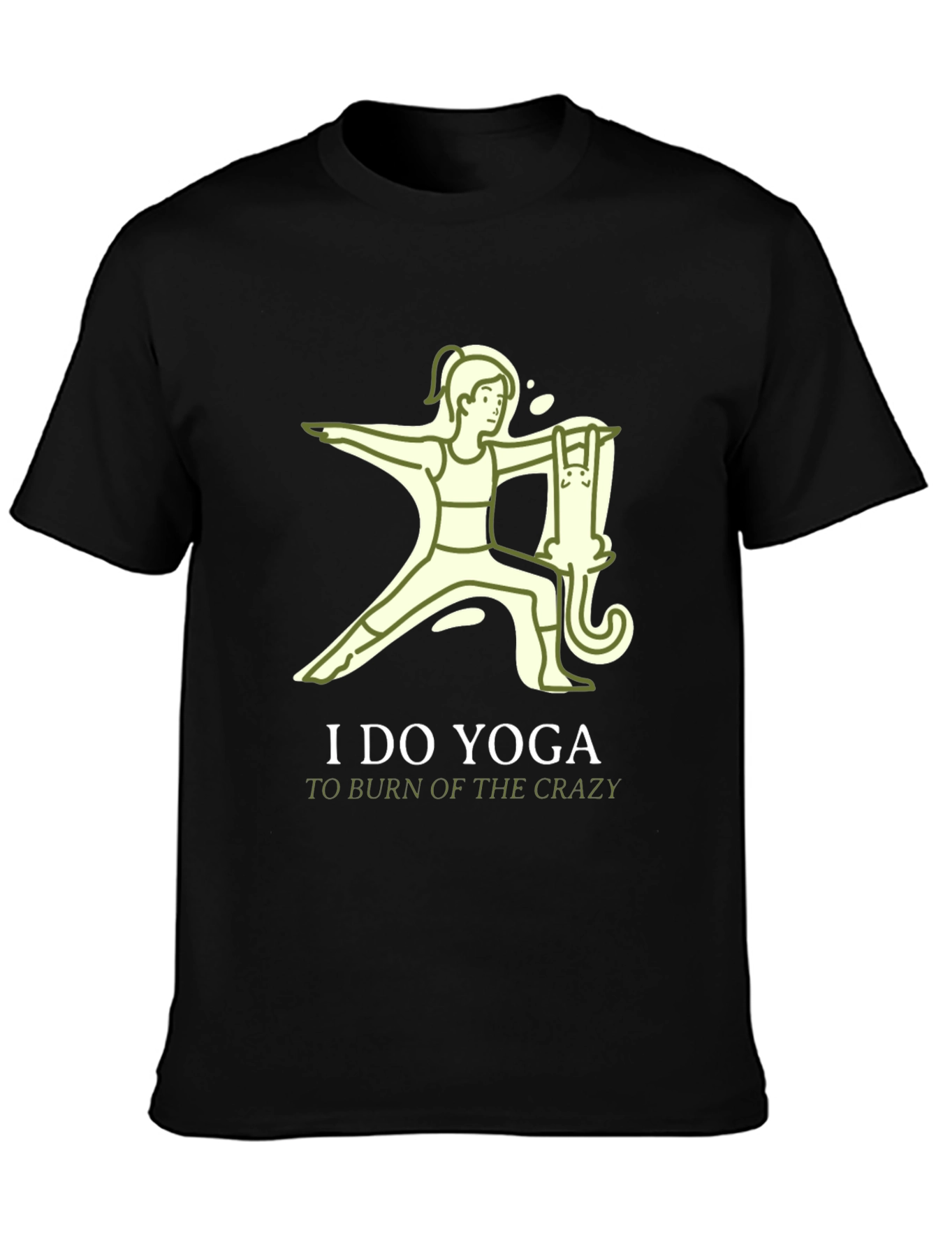 Black Yoga Crazy Burn T-Shirt view 3
