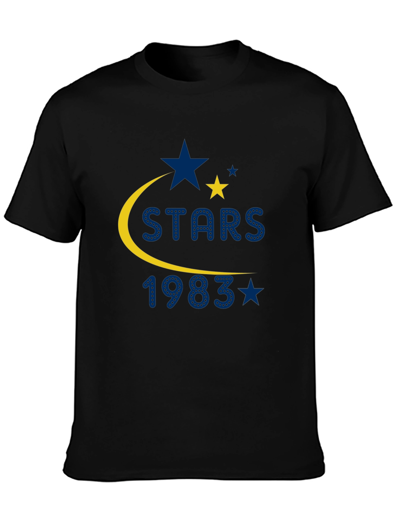 Black Stars 1983 Black T-Shirt view 3