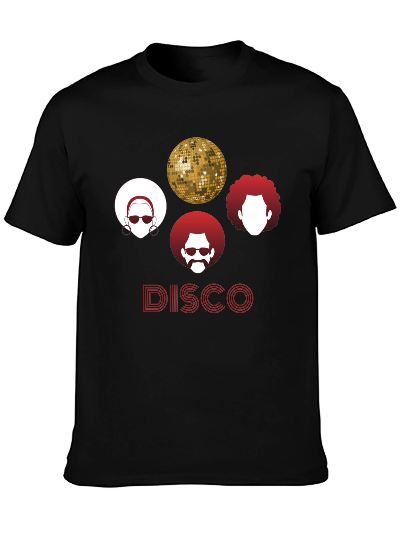 Black Retro Disco T-Shirt - Groovy Style! view 3