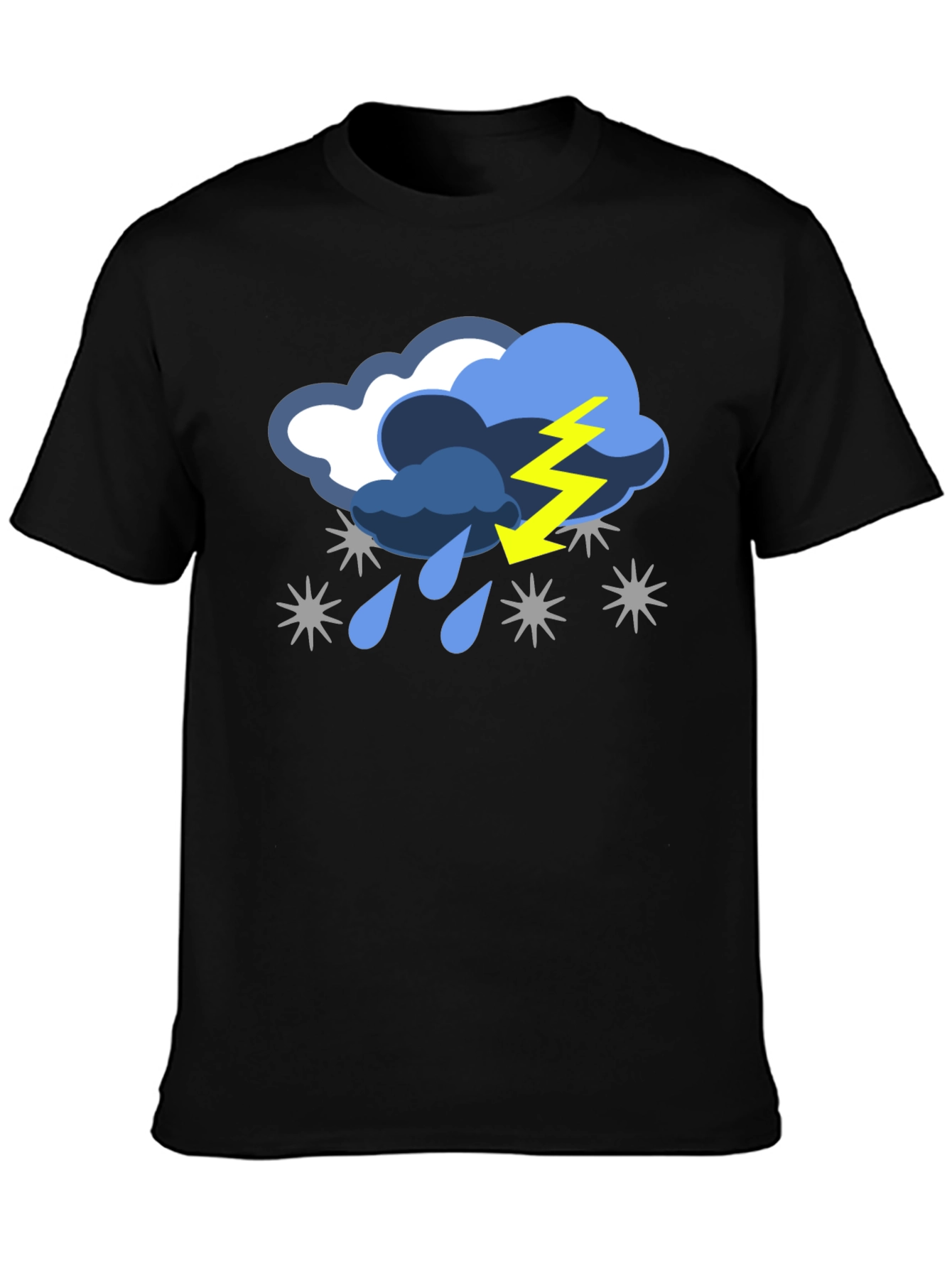 Black Stormy Weather Graphic T-Shirt view 3
