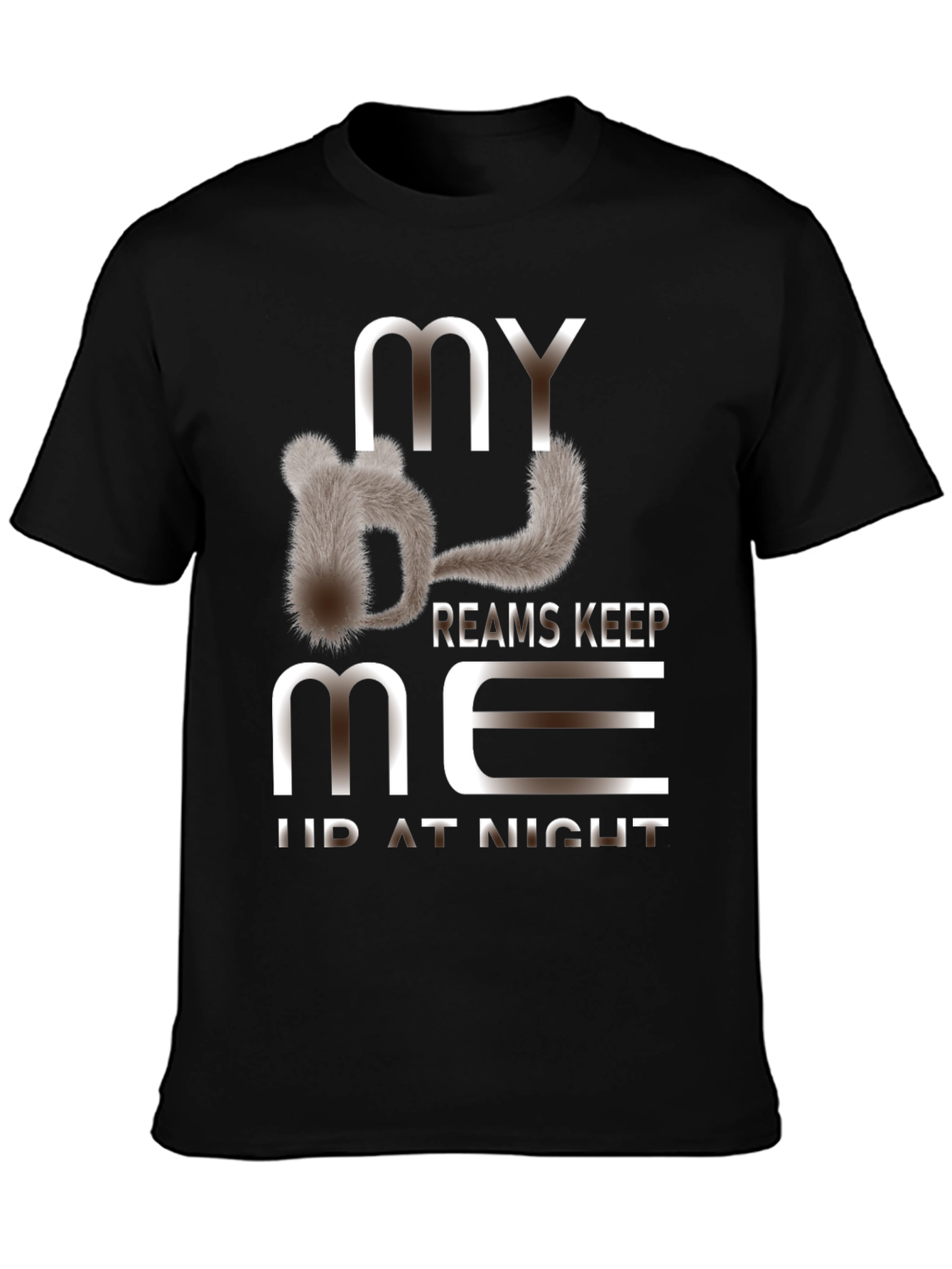 Black My Chinchillas Dreams Tee - Unique Animal Lover Shirt view 3