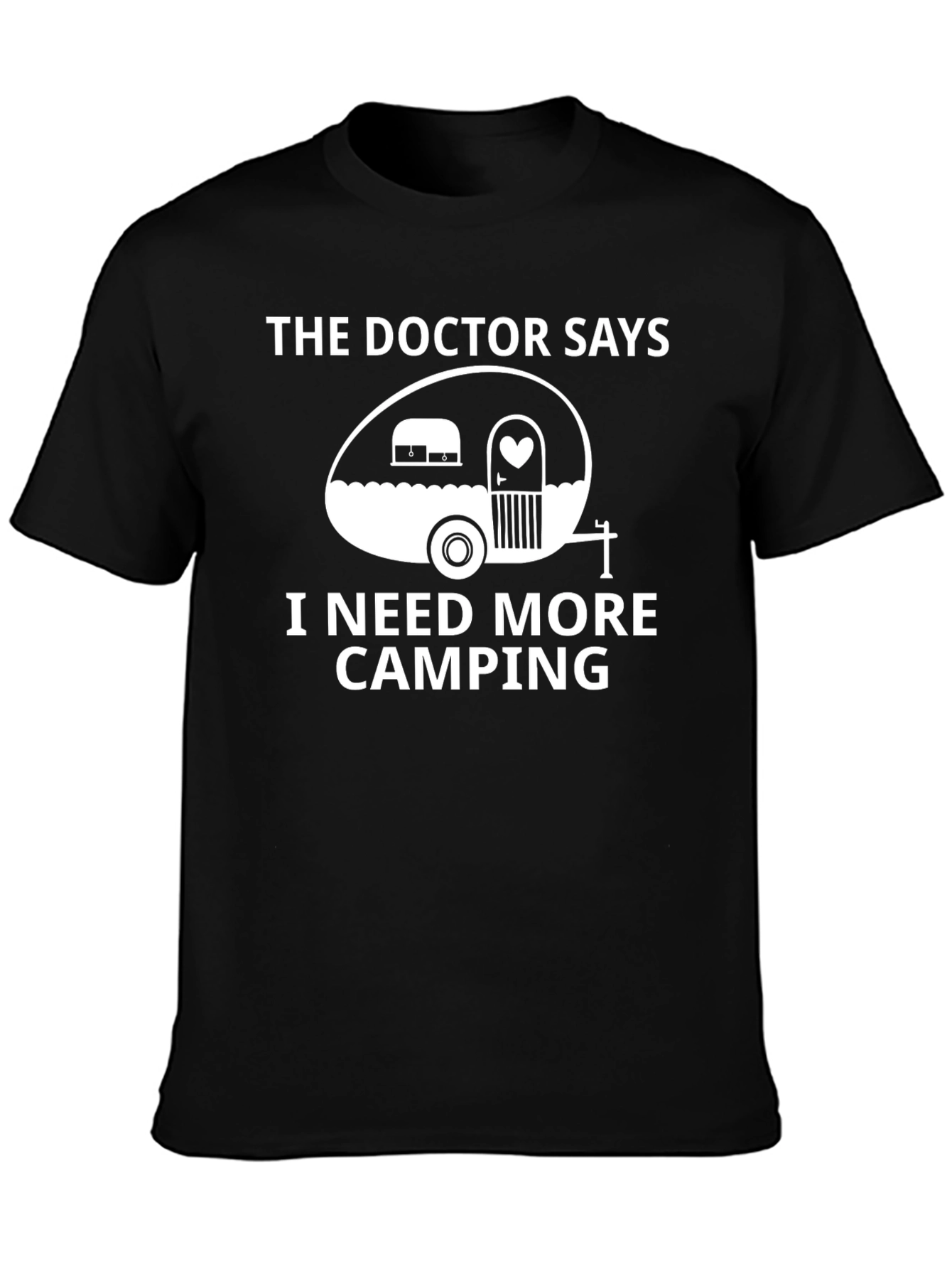 Black Doctor Says Camping Graphic T-Shirt view 3