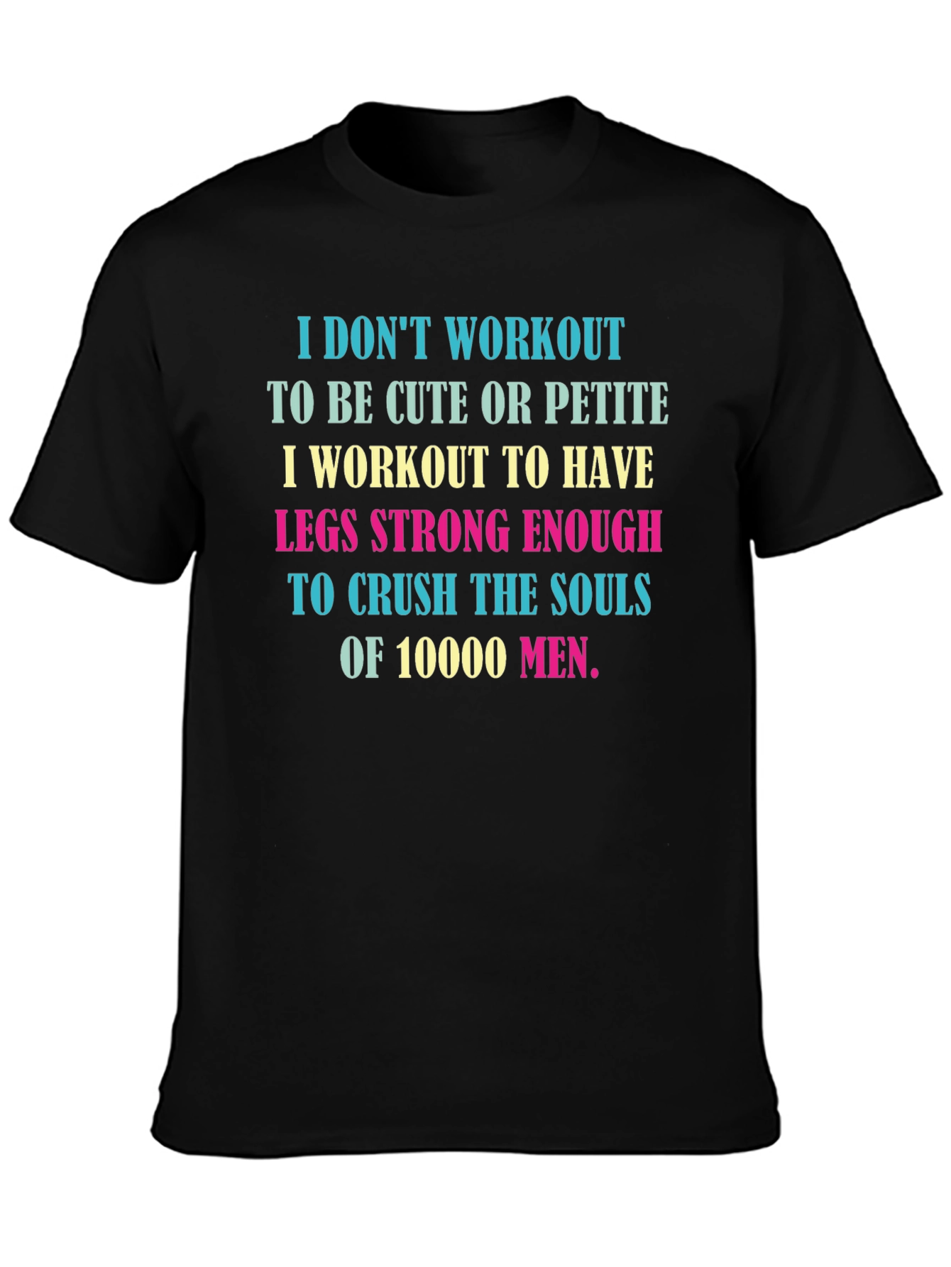 Black Workout Motivation T-Shirt - Crush 10000 Men view 3