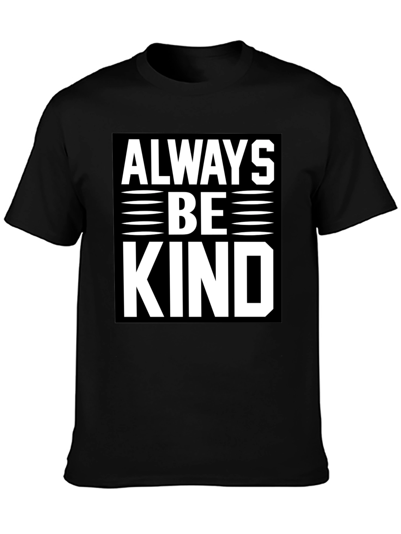 Black Always Be Kind Graphic Tee - Men's Black T-Shirt view 3