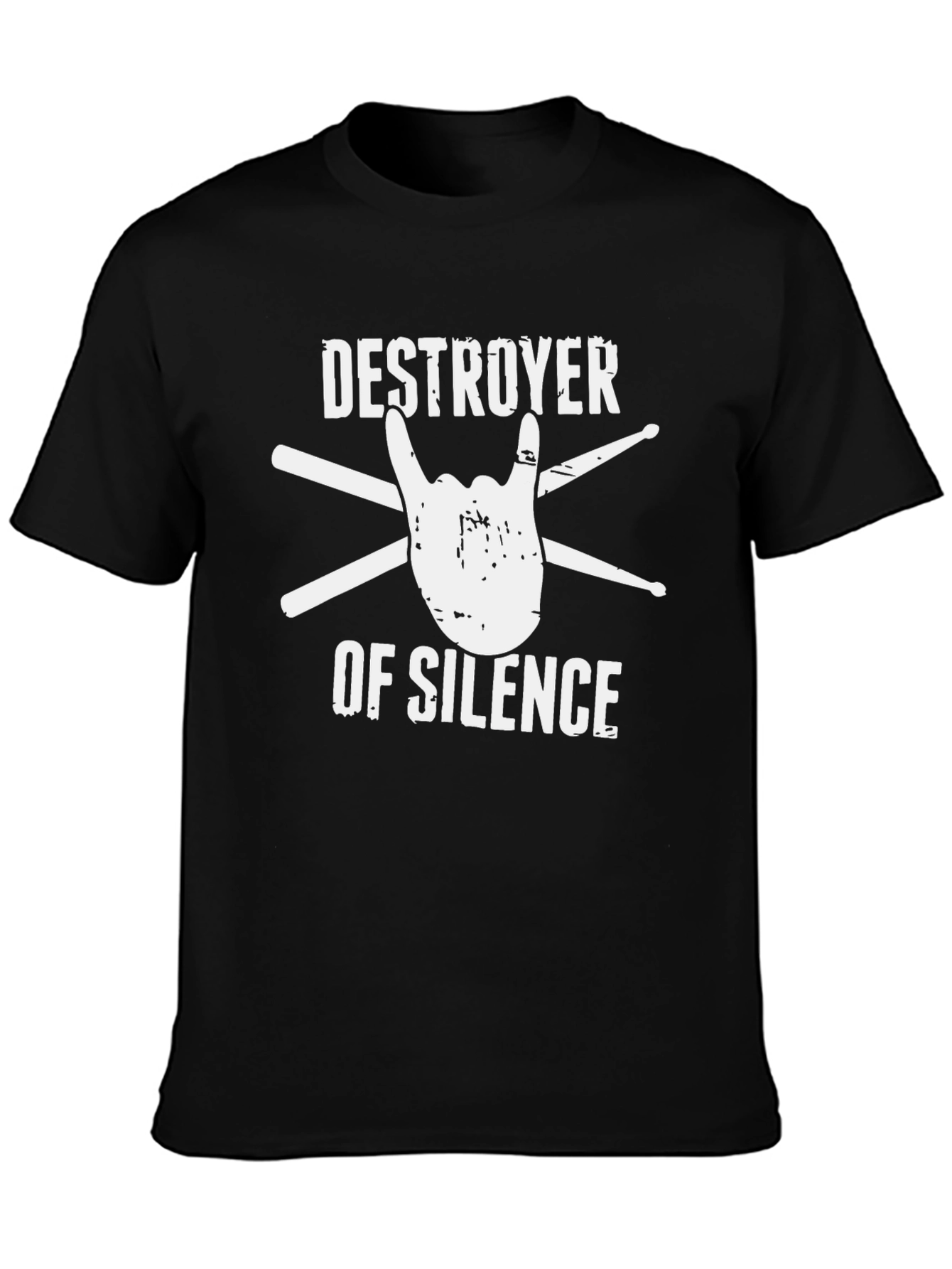 Black Destroyer of Silence Graphic Tee view 3