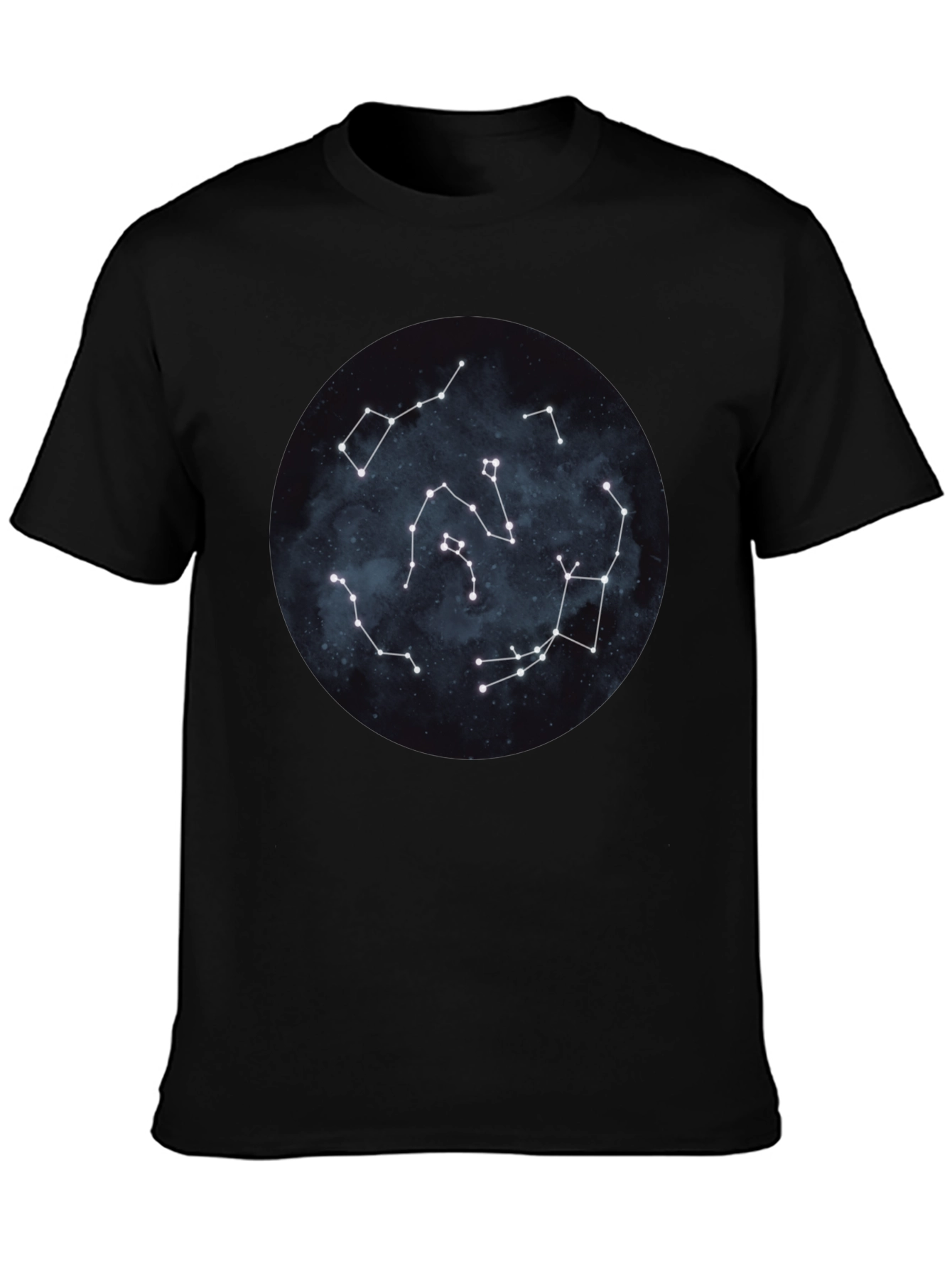 Black Constellation T-Shirt - Starry Night Design view 3