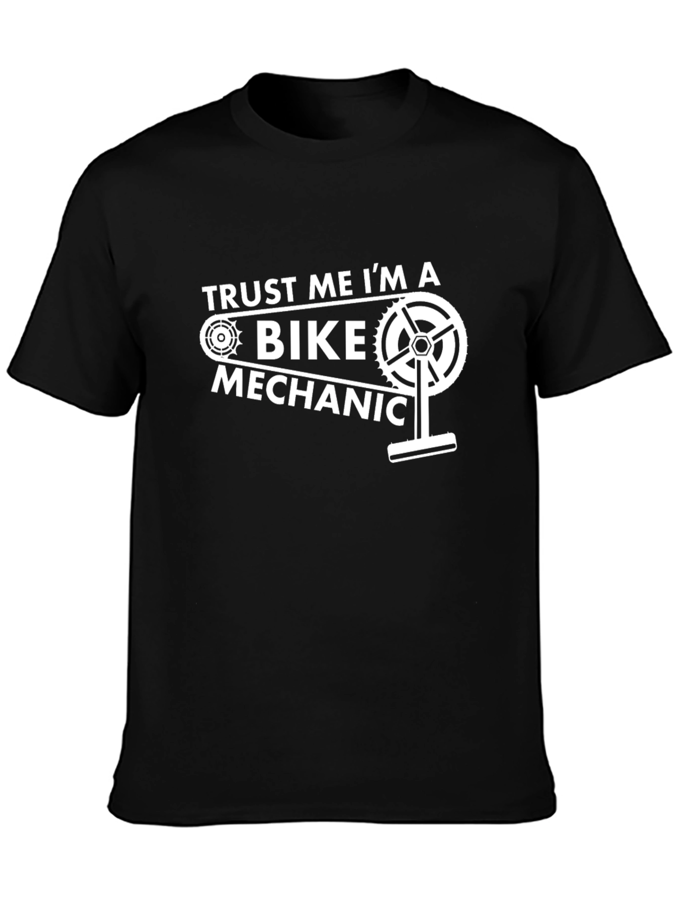 Black Trust Me I'm a Bike Mechanic Graphic T-Shirt view 3