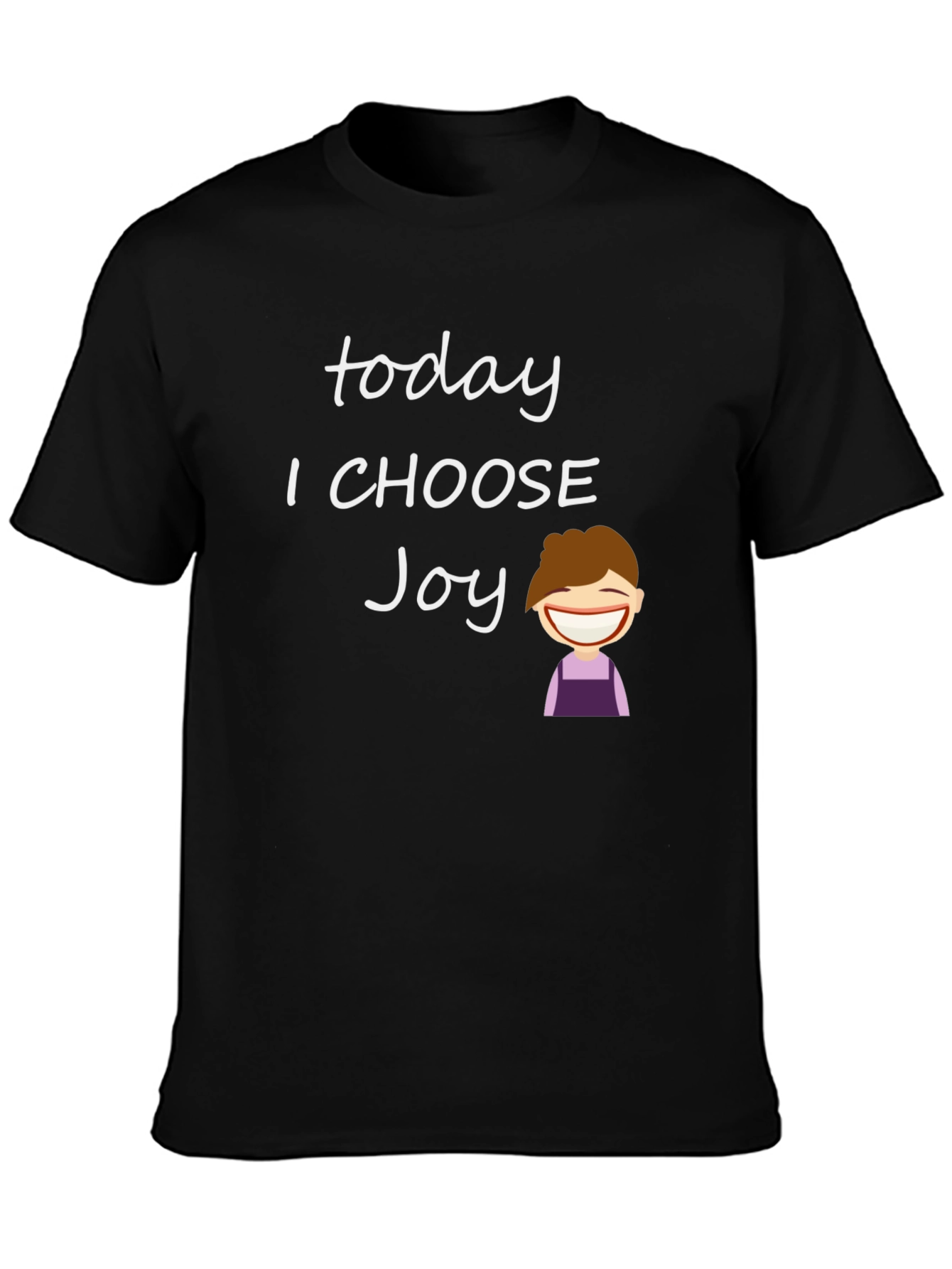 Black Choose Joy T-Shirt - Positive Vibes view 3