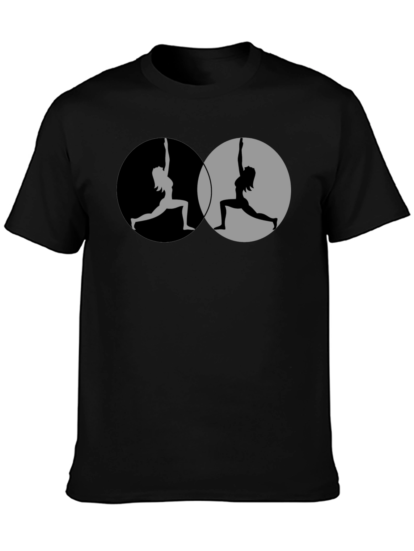 Black Yin Yang Yoga T-Shirt - Balance & Style view 3
