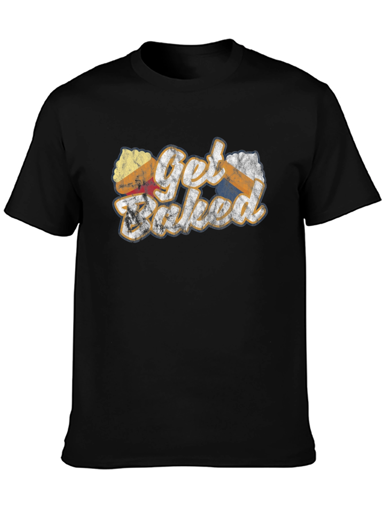 Black Get Baked Novelty Graphic T-Shirt view 3