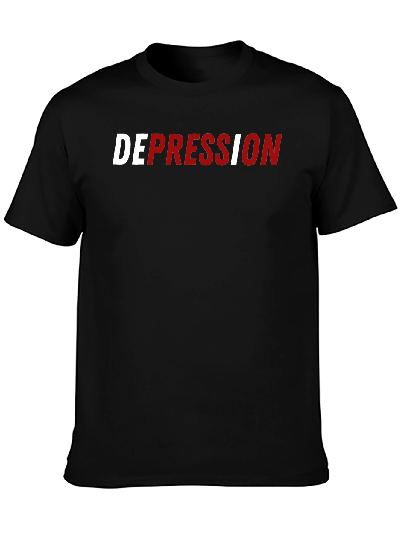 Black Depression Awareness Graphic Tee - Black view 3