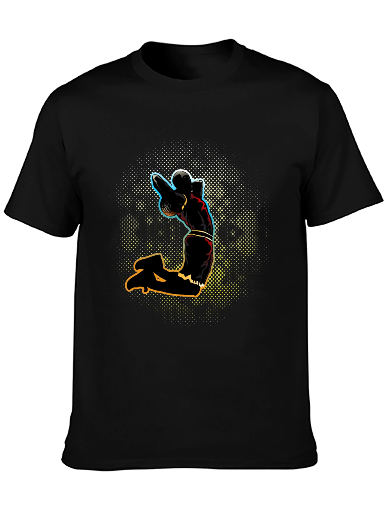 Black Black T-Shirt with Sport Graphic view 3