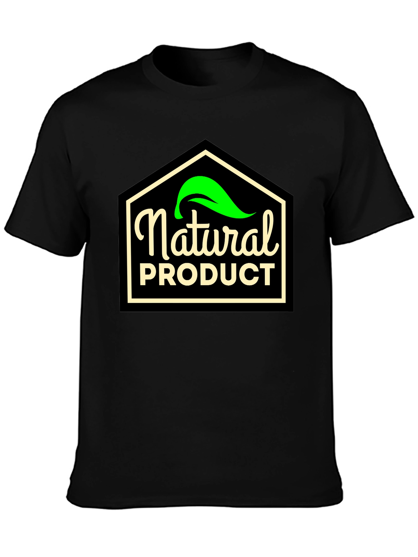 Black Natural Product T-Shirt - Eco Friendly Style view 3