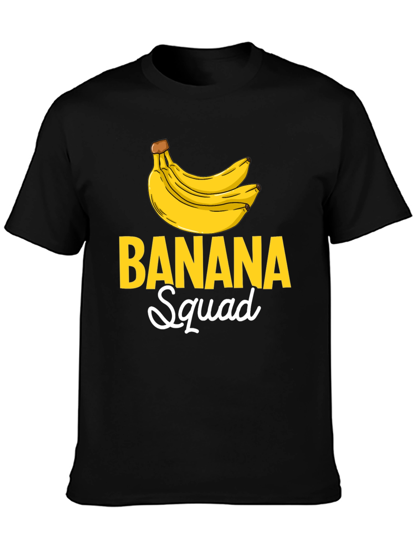 Black Banana Squad Graphic Tee - Funny Fruit T-Shirt view 3