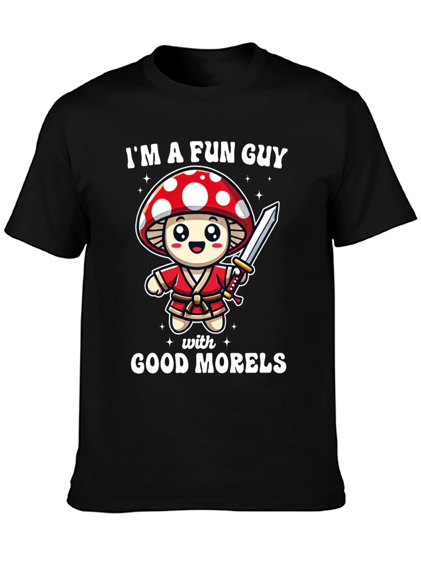 Black I'm A Fun Guy Mushroom T-Shirt view 3