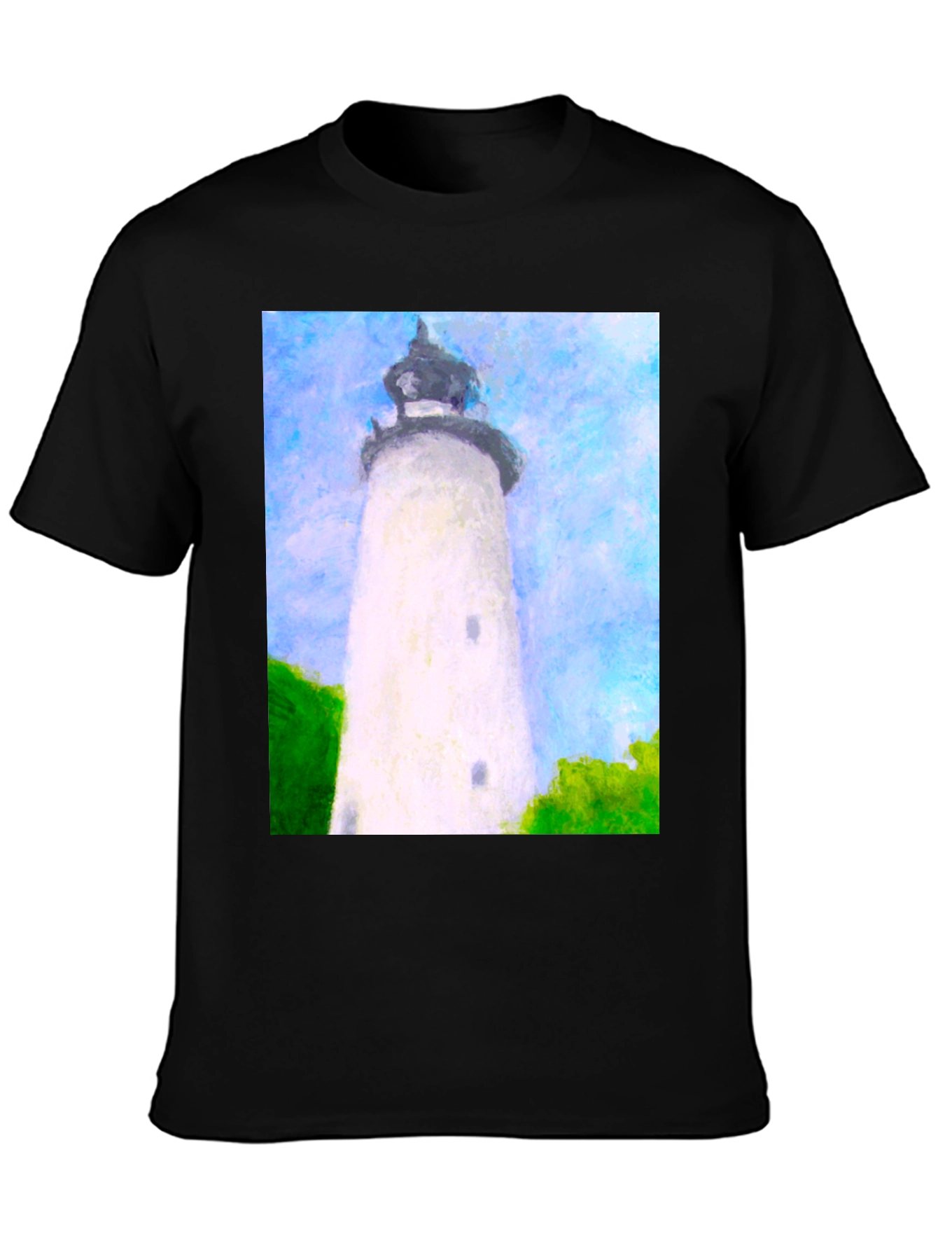 Lighthouse Art Graphic T-Shirt - Coastal Style Tee - 3