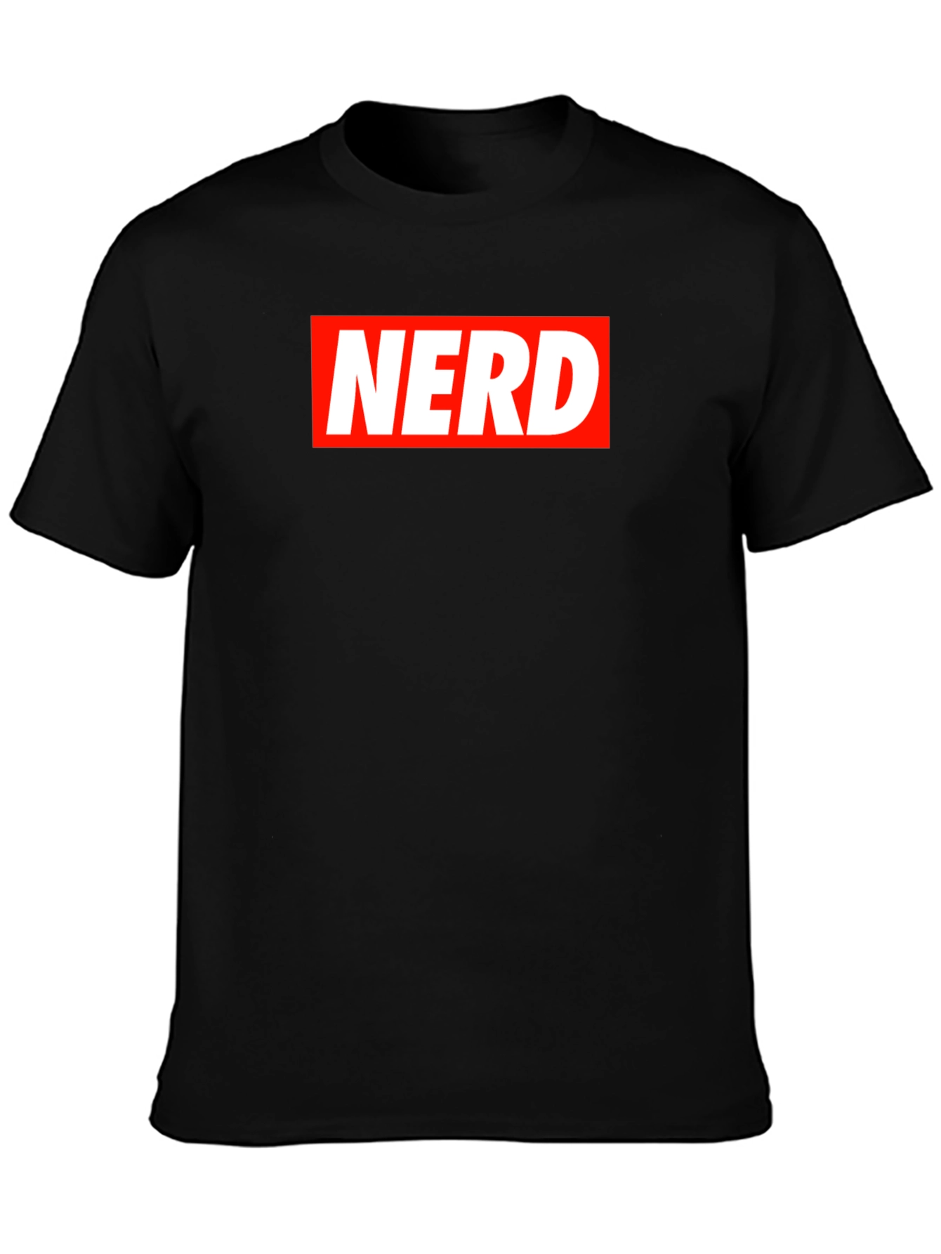 Black Nerd Box Logo Black T-Shirt view 3