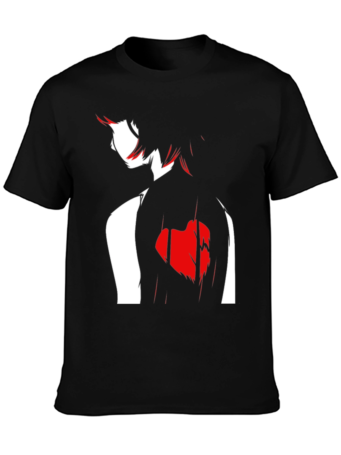 Anime-Inspired Graphic Tee - Black - 3