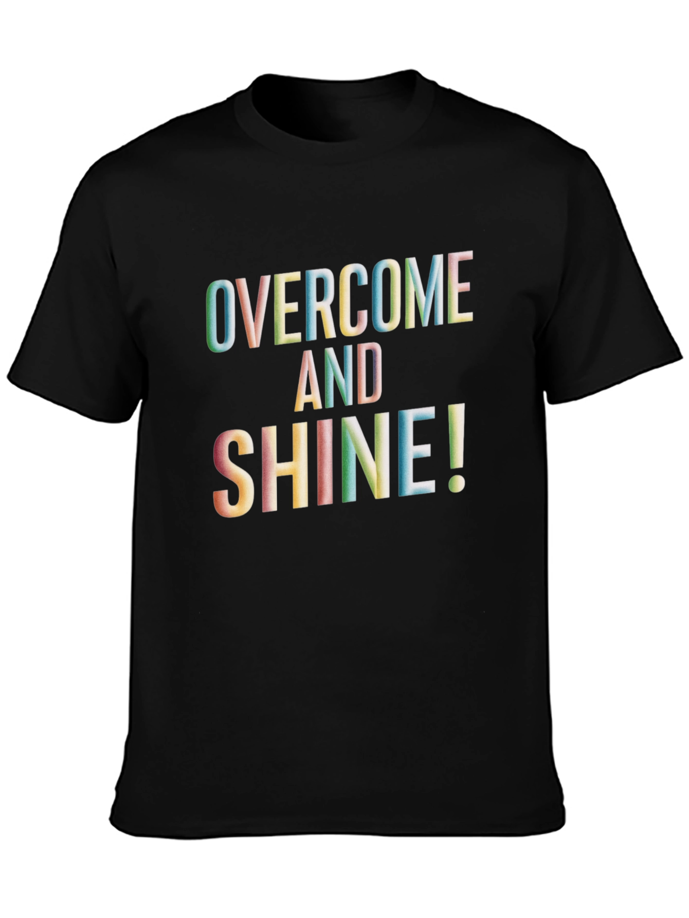 Black Overcome and Shine Graphic Tee - Men's Black T-Shirt view 3