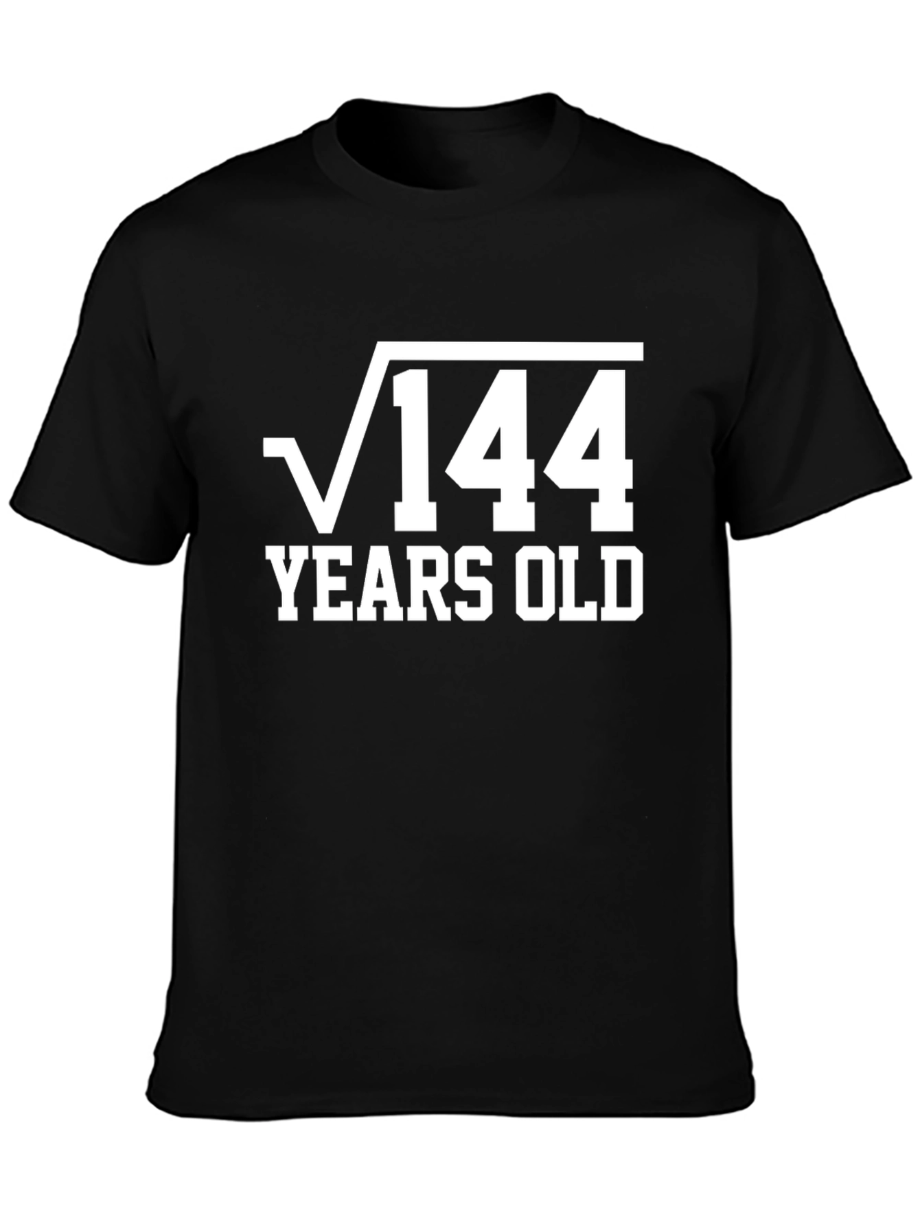Black Funny Math 12 Years Old Birthday T-Shirt view 3