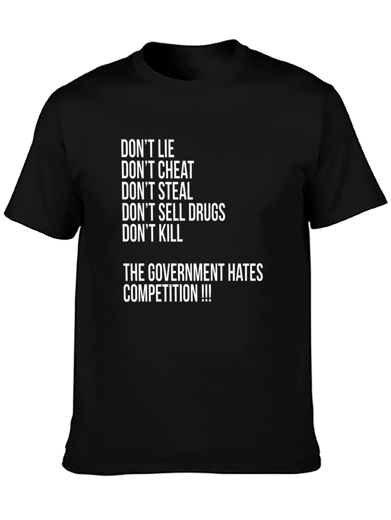 Black Don't Lie Graphic T-Shirt - Anti-Government Slogan Tee view 3