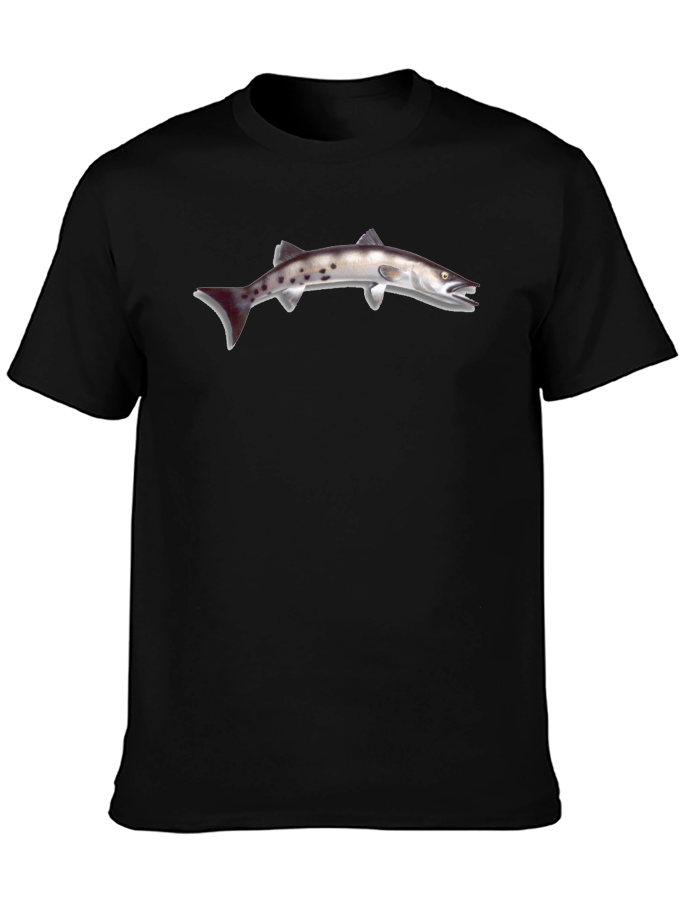 Black Barracuda Graphic T-Shirt - Black, Short Sleeve view 3