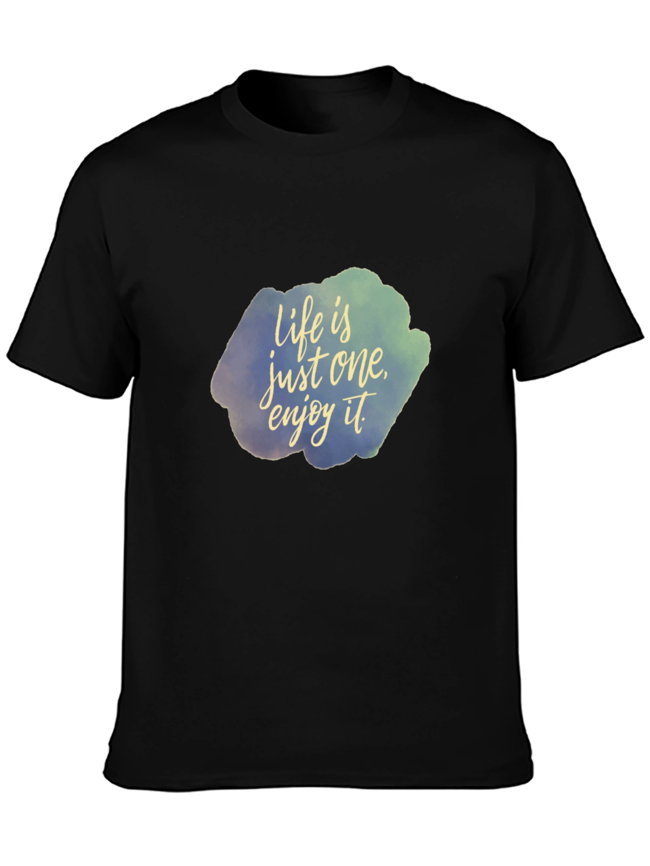 Black Life is Just One, Enjoy It Black T-Shirt view 3