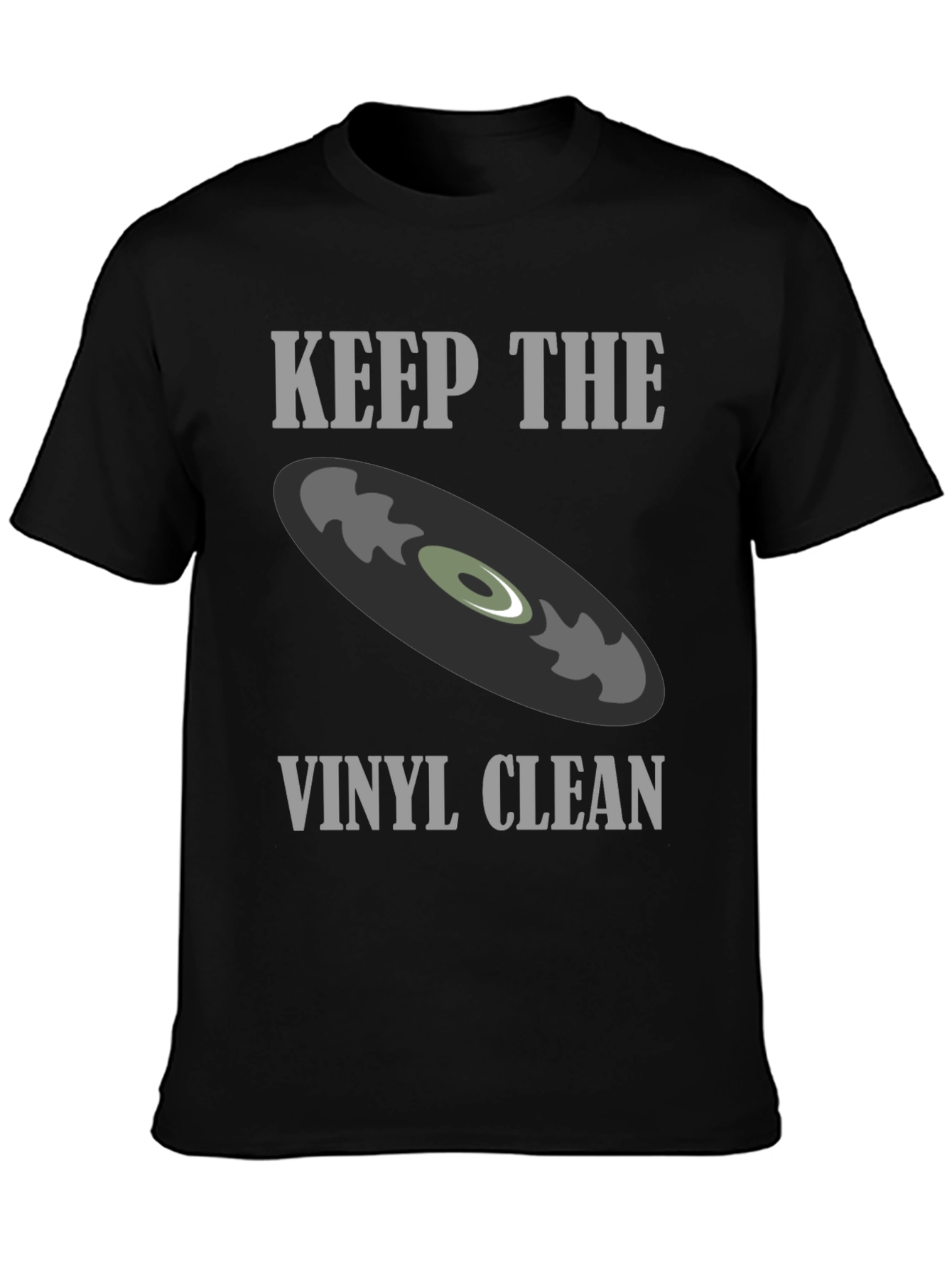 Black Keep The Vinyl Clean Graphic Tee view 3