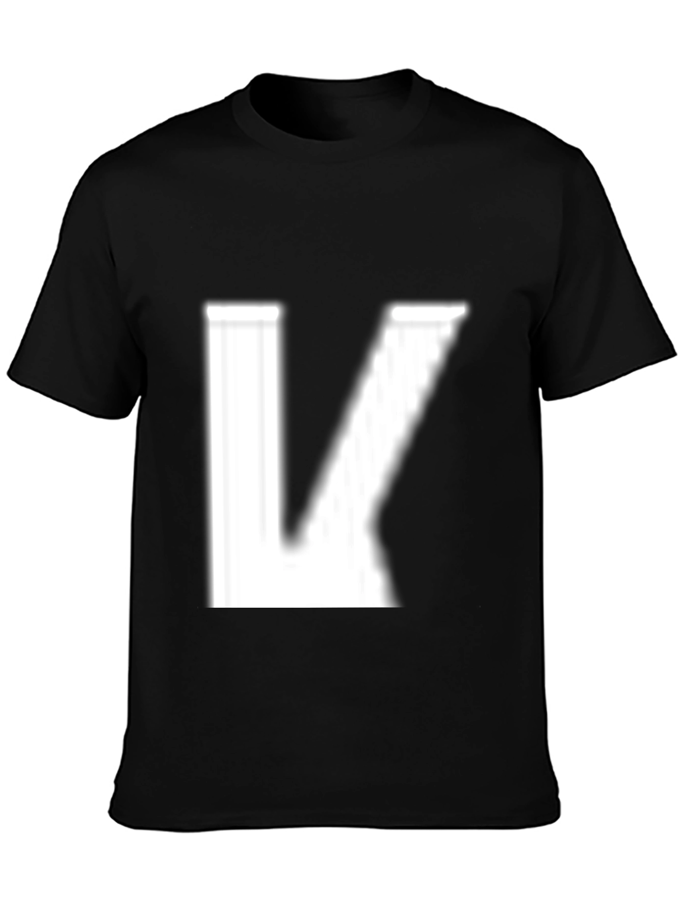 Black Letter K Graphic Print Tee - Modern Style view 3
