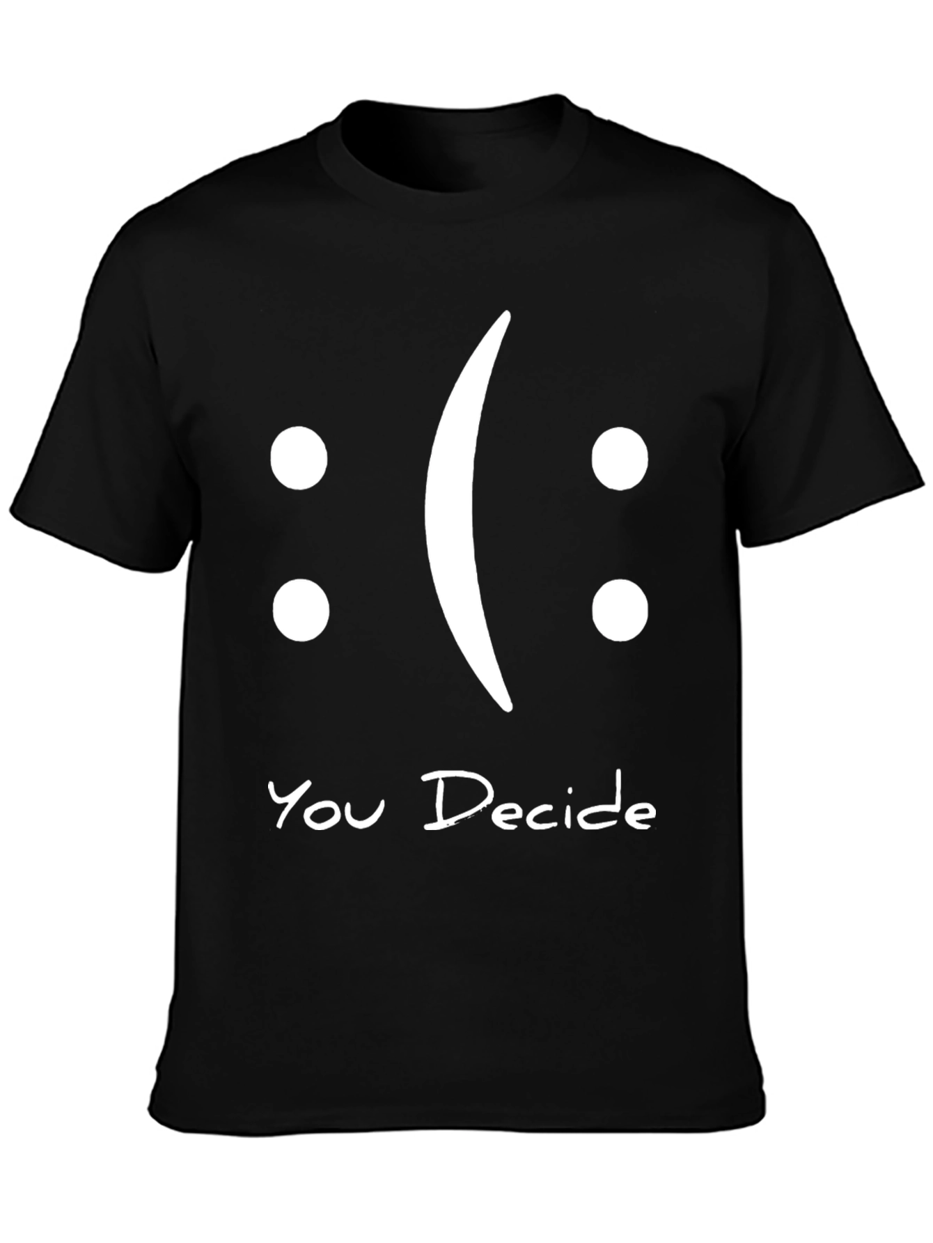 Black You Decide Graphic T-Shirt - Black Casual Tee view 3