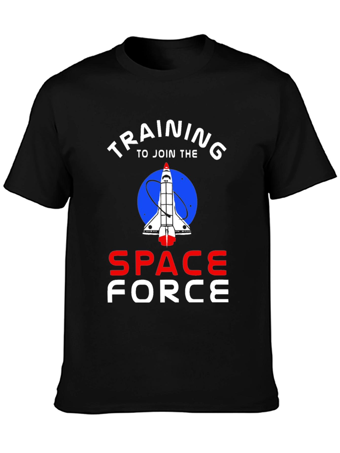 Black Training To Join The Space Force T-Shirt view 3