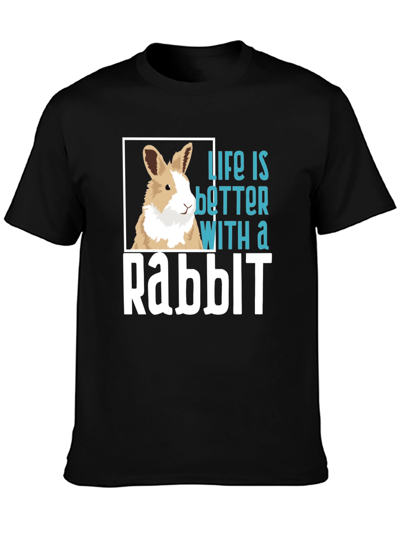 Black Life is Better with a Rabbit T-Shirt view 3
