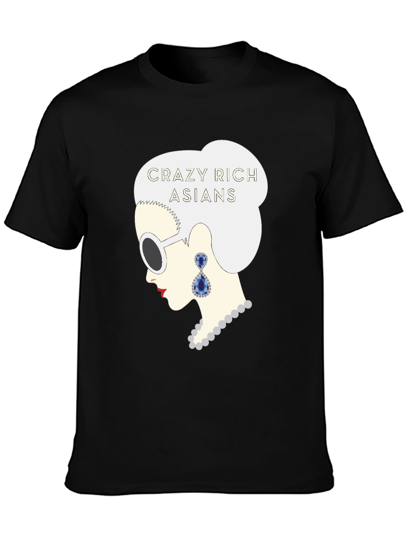 Black Crazy Rich Asians T-Shirt - Fashionable Graphic Tee view 3
