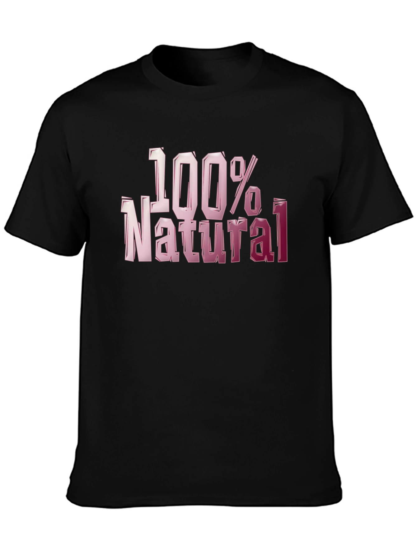 Black 100% Natural Graphic T-Shirt - Bold Style view 3