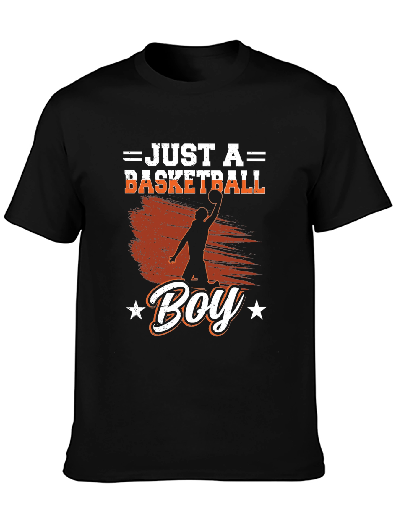 Black Basketball Boy Graphic Tee - Sporty Casual Shirt view 3