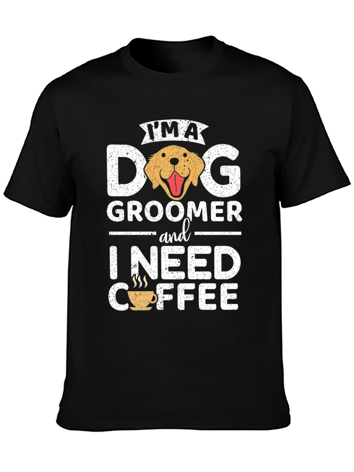 Black Dog Groomer Coffee T-Shirt view 3
