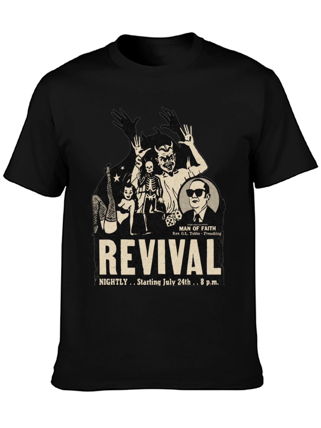 Black Revival Graphic Print T-Shirt view 3
