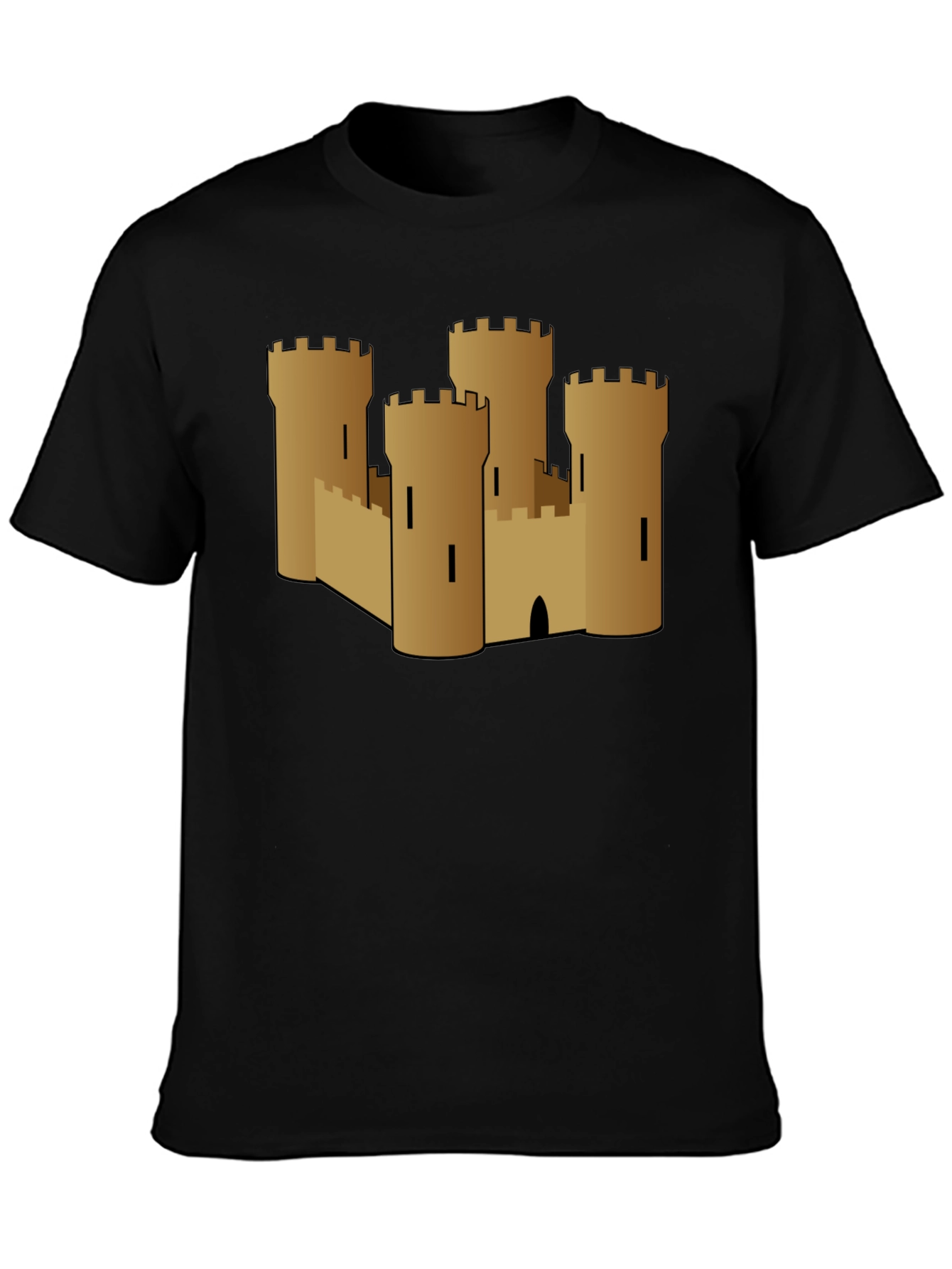 Black Castle Graphic Tee - Medieval Style view 3