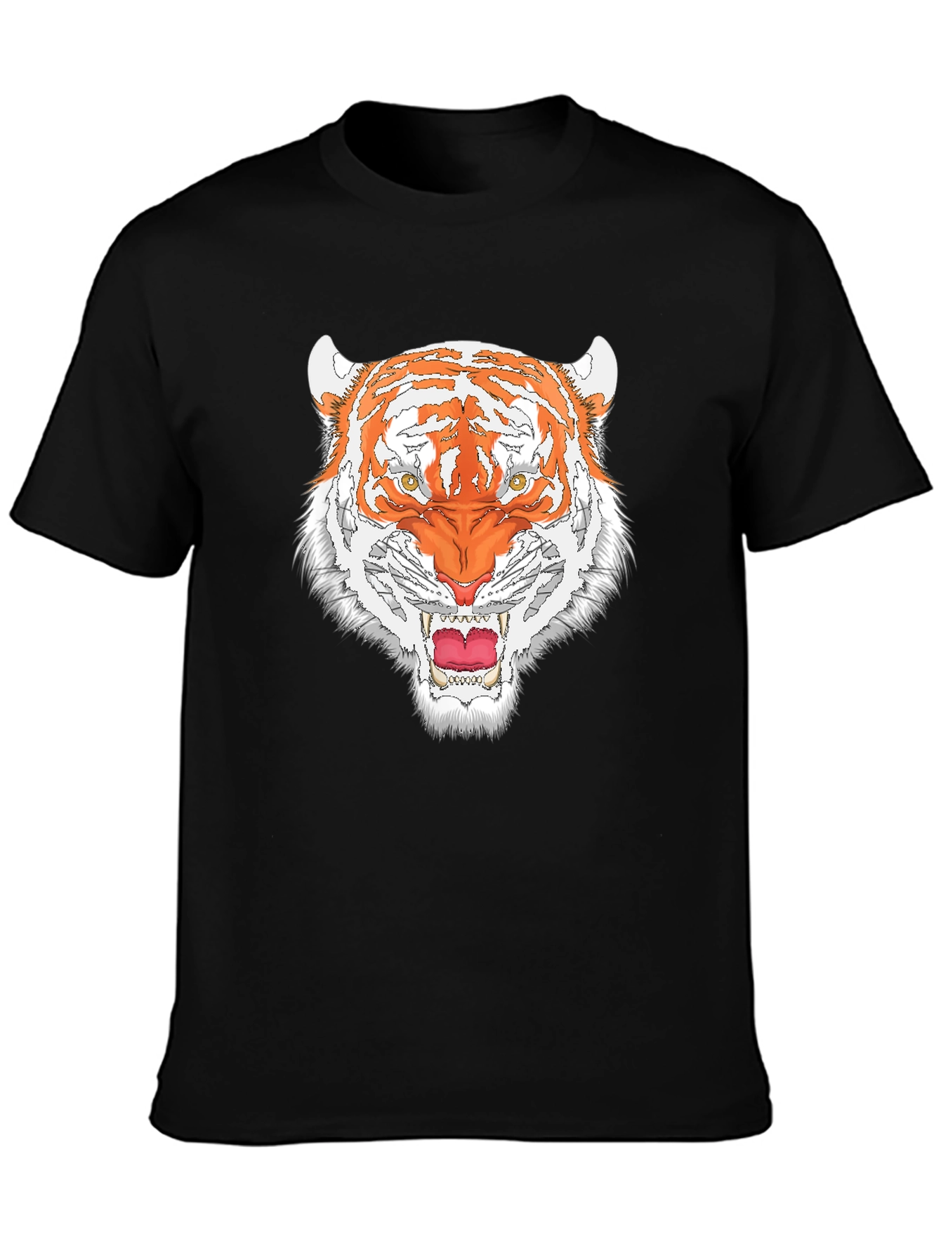 Black Bold Tiger Graphic Tee - Black view 3
